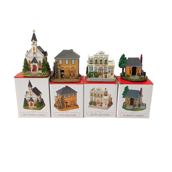 Liberty Falls 4 Piece Box Set Church, Bakery, Wagon Works, Griswold's Workshop - Picture 2 of 7